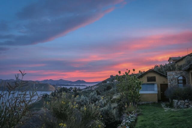 La Paz Titikakasee Isla del Sol Sonnenuntergang