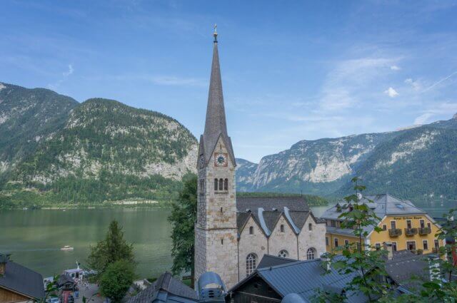 Oberoesterreich Dachstein Salzkammergut Hallstatt Kirche