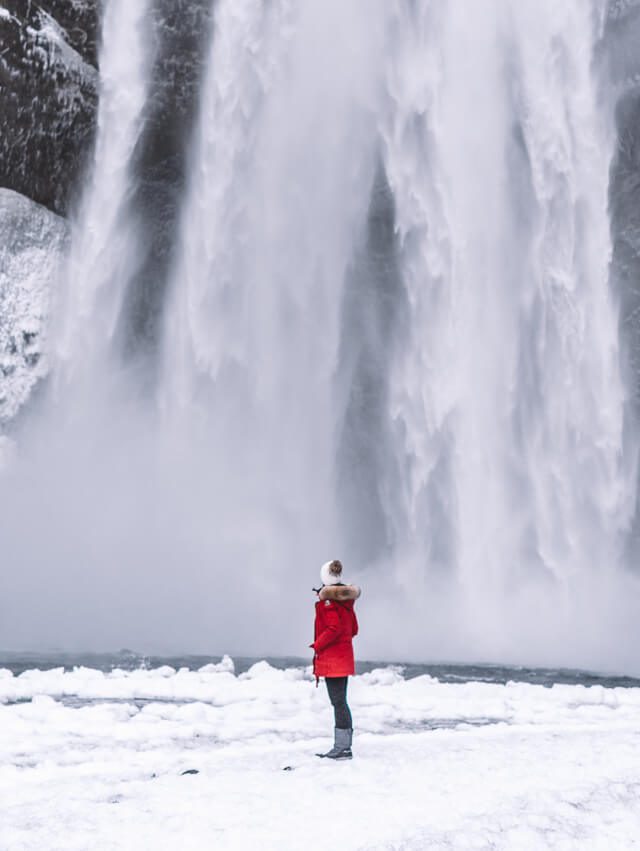 Island Wasserfall Skogafoss