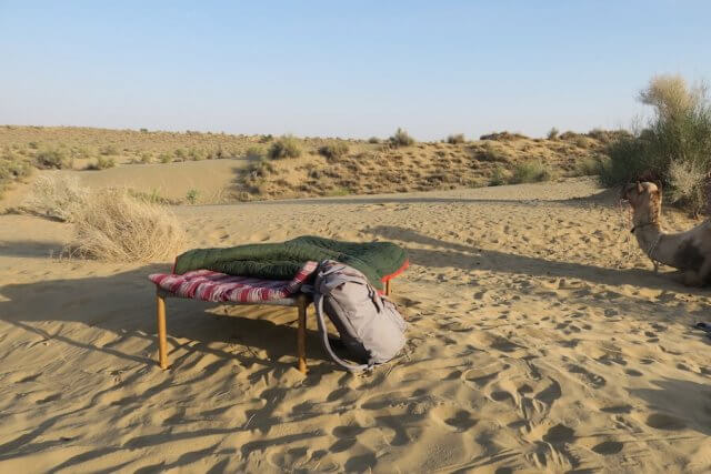 Rajasthan Rundreise Jaisalmer Kamelsafari Camp Bett