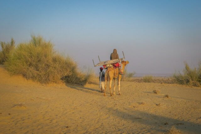 Rajasthan Rundreise Jaisalmer Kamelsafari 