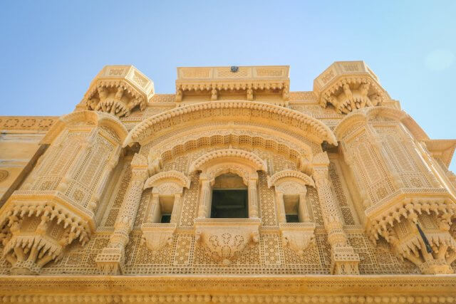 Rajasthan Rundreise Jaisalmer Havelis Sandstein Verzierungen