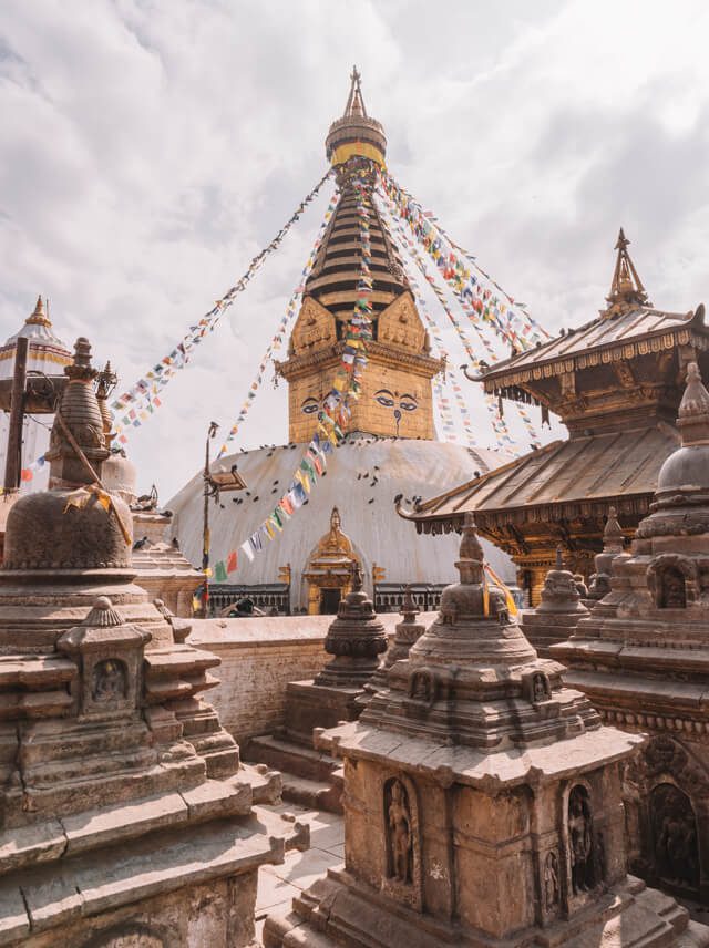 Nepal Reisen Kathmandu Swayambunath Affentempel-4