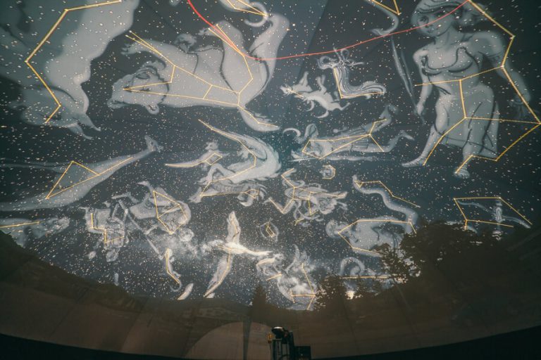 Sterrenbeelden van het Jasper-planetarium
