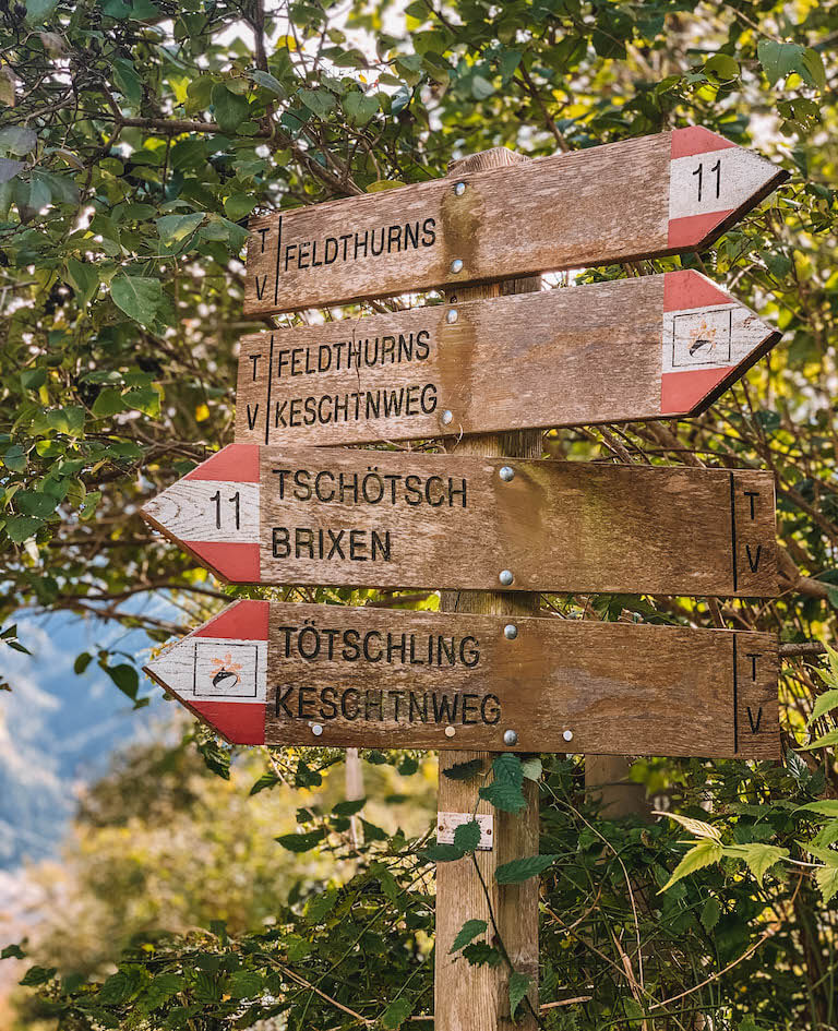 Brixen Suedtirol Kastanienweg