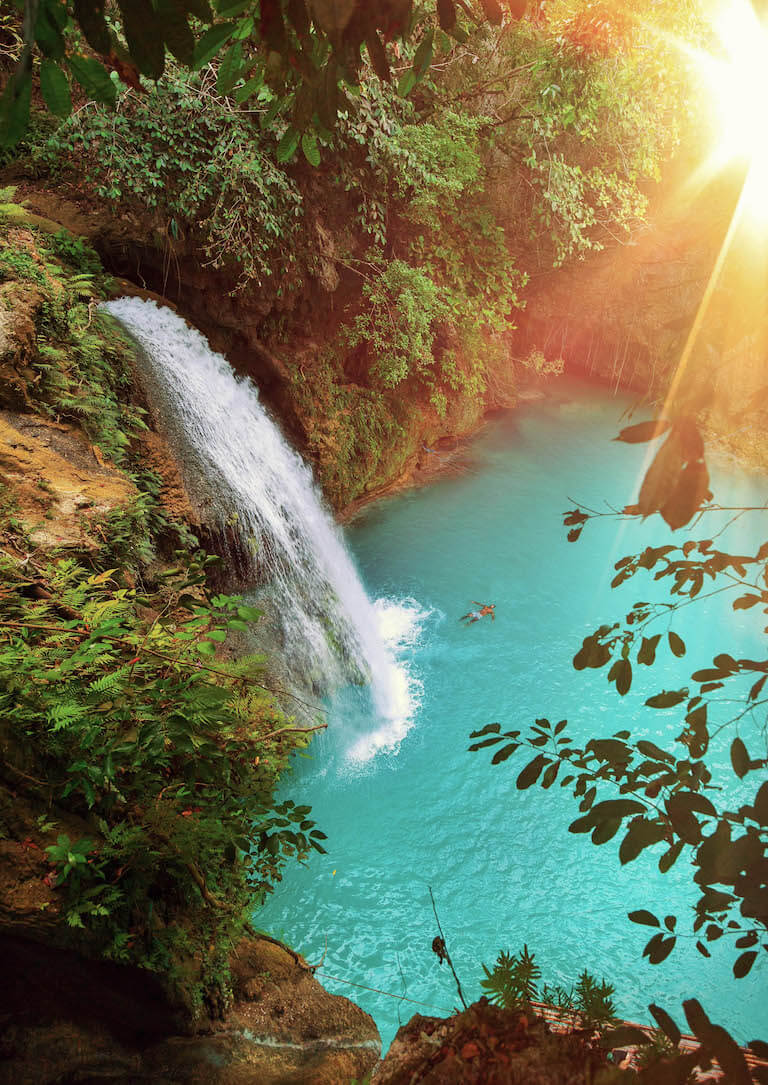 Inseln der Philippinen Cebu Kawasan Falls