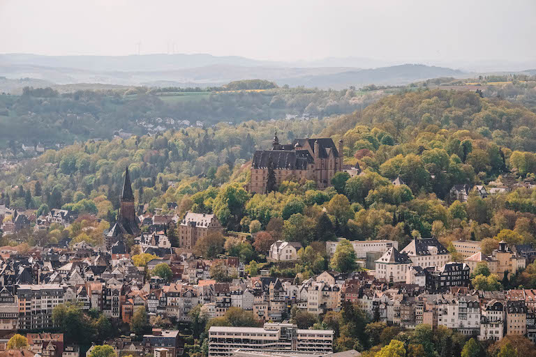 Marburg Aussicht Landgrafenschloss