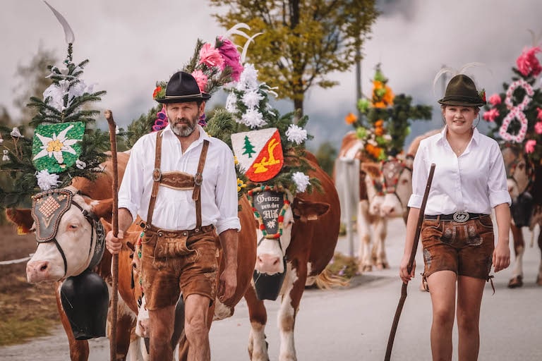 Almabtrieb Reith im Alpbachtal Tirol Oesterreich