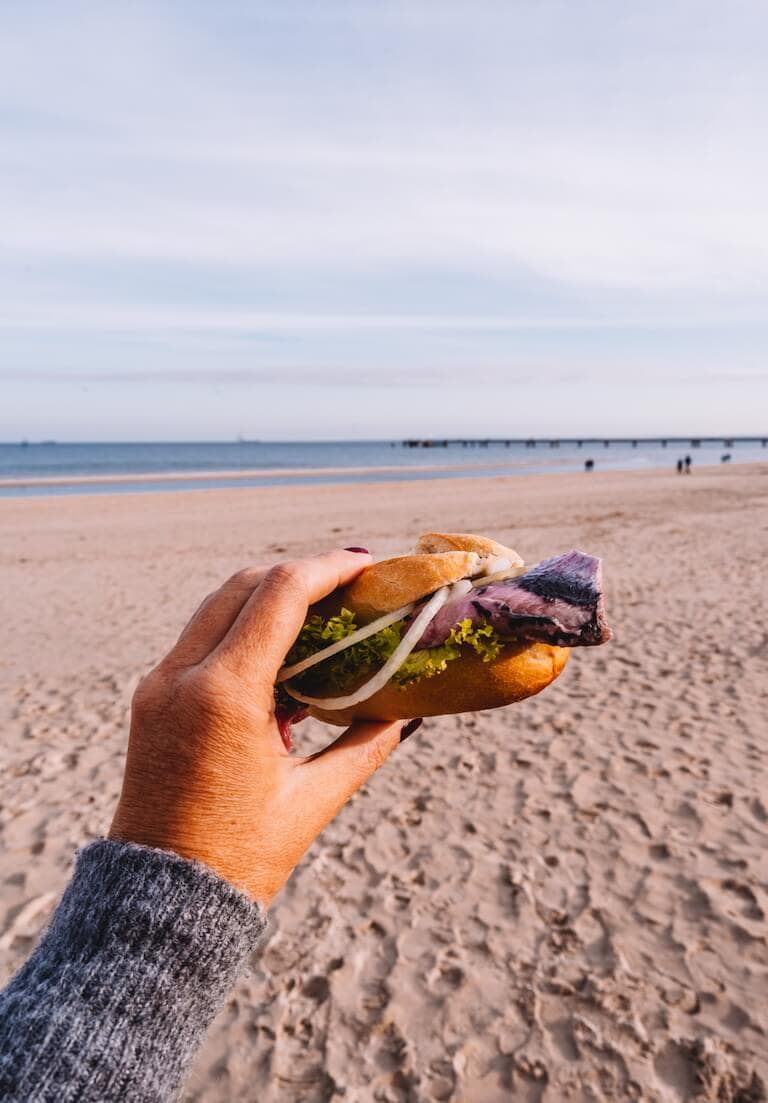 Usedomer Kaiserbaeder Bansin Europa Promenade Fischbroetchen Buden