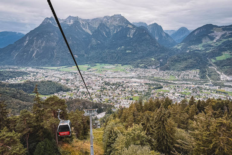 Bludenz Auffahrt Muttersberg Gondel