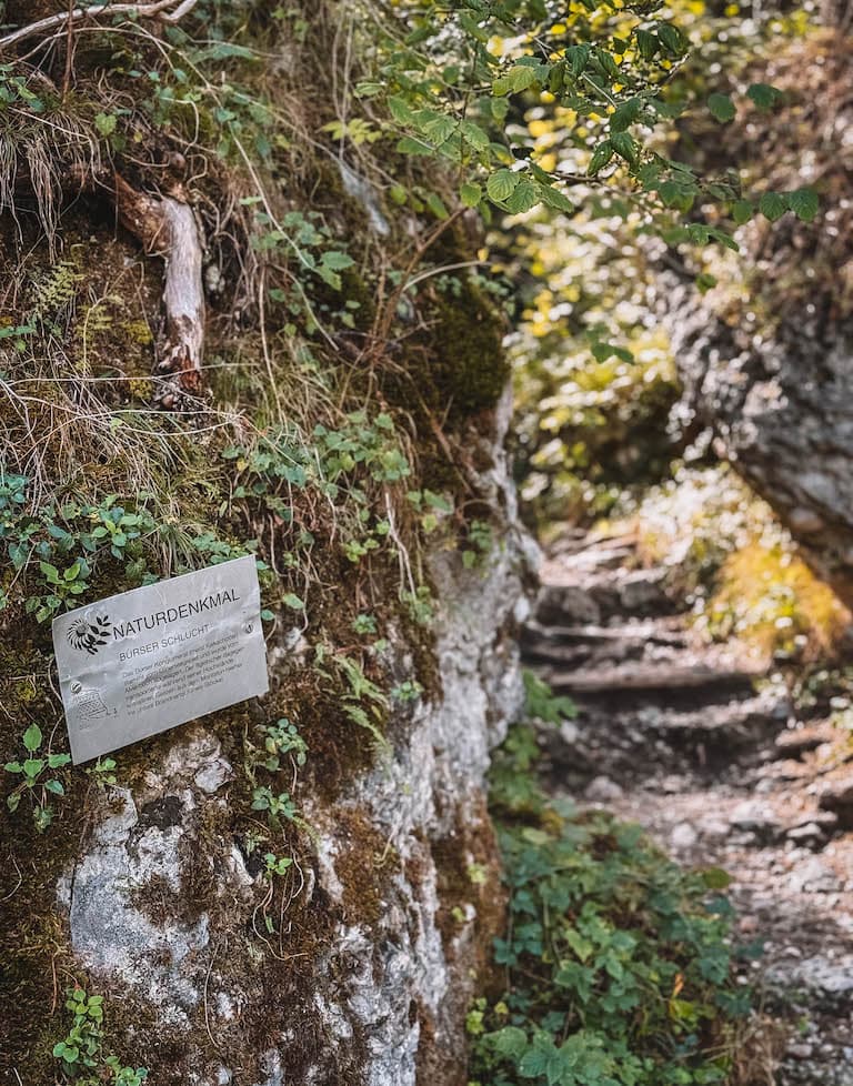 Buerser Schlucht Eingang