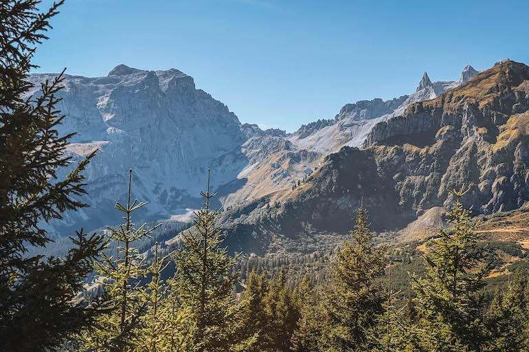 Golm Aussicht Berge Montafon
